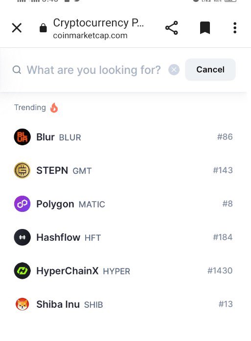 X_suhair's tweet photo. HYPER is still bullish π₯
Again @HyperchainX trending on CMC.Dont miss HYPER in 2023 Q1 because the upcoming milestone is huge π
πΈMarketplace
πΉ Launchpad
πΈGaming platform
Lets Fucking Gooo π₯³ https://t.co/rA9ZccMPgF