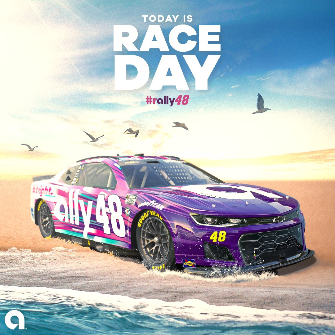 allyracing's tweet photo. It's race day, and we could not be more excited! 🤩 

Send a 🏁 if you'll be cheering on @Alex_Bowman and the #Ally48 team as they start from the pole position in today's #Daytona500! Don't miss any of the action when the green flag drops at 2:30 p.m. ET on FOX. #NASCAR https://t.co/0p9fArlGIu