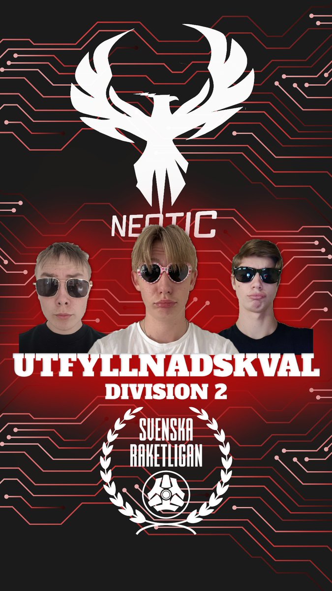 NeoticEsports's tweet photo. Idag gäller det för boysen!
Efter att ha lyckats hålla sig kvar i Div 3 förra säsongen har de idag chans på en plats i Div 2 kommande säsong av @Sv_Raketligan
Neotic POV (start 14:00) https://t.co/4lBB0qfweT
Officiell stream https://t.co/7LnCKh0HuN
Lycka till boys! #Neotic https://t.co/jyR9SwT3yi