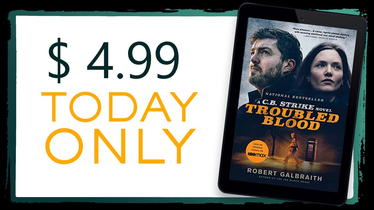 🚨 Galbraith fans in the US, take note! For one day only, Troubled Blood is just $ 4.99 on Kindle. 👉 Get it on Amazon.com: fal.cn/3vYR7 #RobertGalbraith #TroubledBlood #KindleDeal