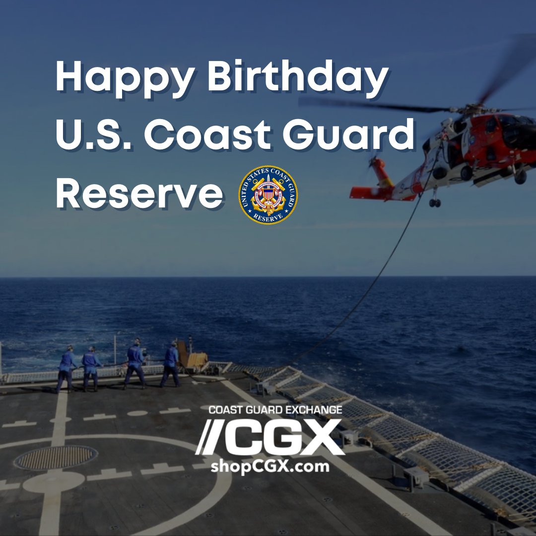 Happy 82nd Birthday to the @USCGReserve !! Thank you for all that you do to support the @USCG  #shopcgx #lovemycgx #USCGR #coastguardexchange