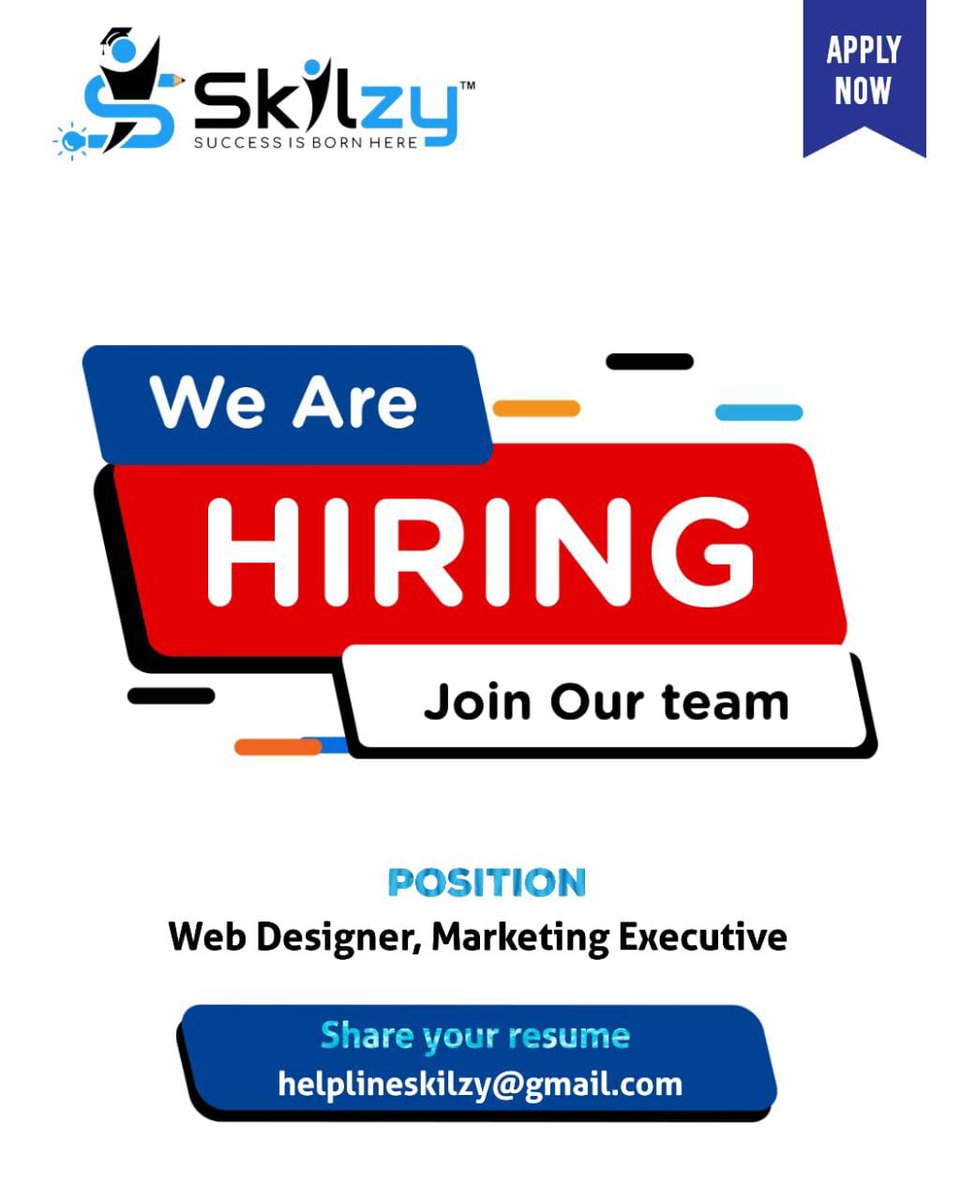 Skilzy_success's tweet photo. We are hiring !

visit our Website:
https://t.co/N5hBSjNZYA

#Download our free #App now ;
https://t.co/4jXE3HHPpH

#skills #CareerTest #skilzy #ssspl  #skillsdevelopment #policebharti #army #bankingjob #nism #irdai #k12 #skilzy #careerfirst #neet #JEE #GATE #careerguidance https://t.co/KL8oi98o0C
