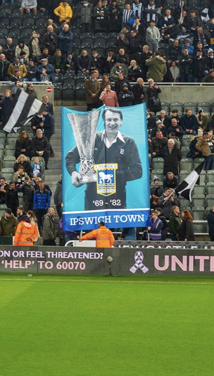 #ITFC represented at St James’ Park yesterday evening, the flag the club sent up to be displayed… #NUFC