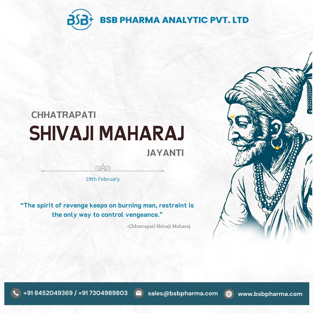 BSBPharma's tweet photo. Let’s honour Shivaji Jayanti by pledging to always follow the road of righteousness like Shivaji Maharaj and uphold the honour of our country.

#ChatrapatiShivajiMaharaj #bsbpharma #bsbpharmaanalytic https://t.co/E2WS8X61jo