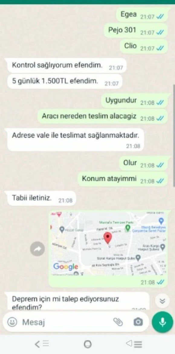 E_Koyuncu's tweet photo. Güzel Memleketimin Dolandırıcısı Bile Vicdan Sahibi.
Ben Aynı Vicdanı, Bazı Yöneticiler İçin de İstiyorum Bir An Evvel !
#rantacar
#deprem
#depremsondakika
#dolandirici
#depremzedesoruyor https://t.co/0J0A1UZbwk