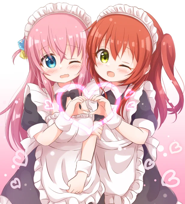 #これを見た人はメイドをTLに放流しよう ぼっちちゃんと喜多ちゃん 
