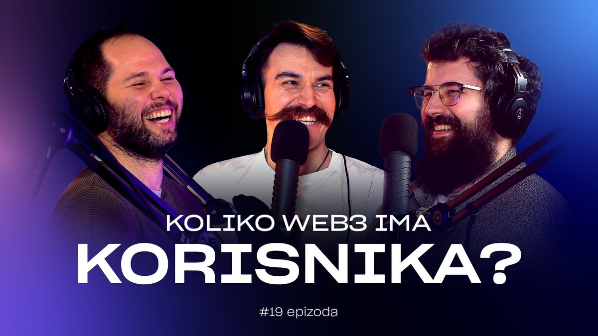 U najnovijoj epizodi Web3.fm-a, na pitanje "Koliko Web3 ima korisnika?" odgovaraju <a href="/0xdevelopera/">developera.eth</a>, (CEO, <a href="/renfter/">Renfter</a>), <a href="/malisapusonja/">malisa pusonja</a> (CTO, <a href="/mvpworkshop/">MVP Workshop</a>) i <a href="/ivorano/">Ivor Jugo</a>  (CEO, <a href="/AirBr0/">AirBro</a>) 🤩

Cela epizoda na 👇🏽 

YT: mvpw.io/Web3Fm19Yt
SP: mvpw.io/Web3Fm19SP