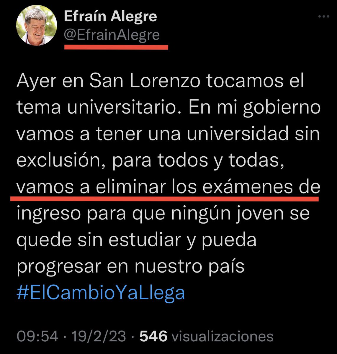 HugoPortilloPY's tweet photo. Como Efraín/Sole fueron akané en sus estudios,y no tuvieron el honor de llevar la bandera🇵🇾por ser MEJORES alumnos🎖️ahora ELIMINARÁN los exámenes de ingreso a las universidades

ELIMINEN na todos los exámenes, entreguen nomás ya el CARTÓN

Aumentarán los analfabetos funcionales🤦🏻‍♂️ https://t.co/9pozaYR8fc