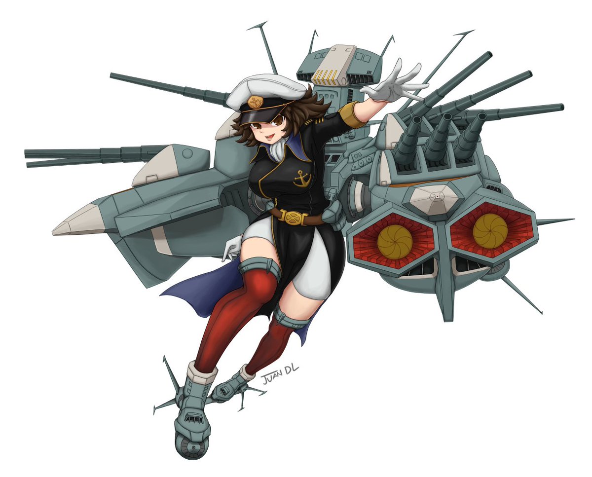 「Andromeda-class Battleship from Space Ba」|Canned Juan | comms fullのイラスト
