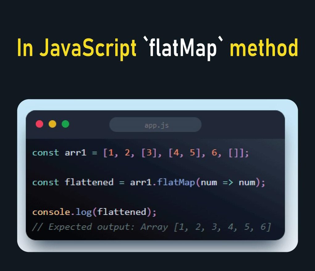 MSalmanSalar's tweet photo. flatMap method in JS.
#developer #development #coding #programming #java #coding #laptop #computer #internet #website #webdevelopment #windows #google #programmer #linux #jobs #computetscience https://t.co/ragmnRAW2Q