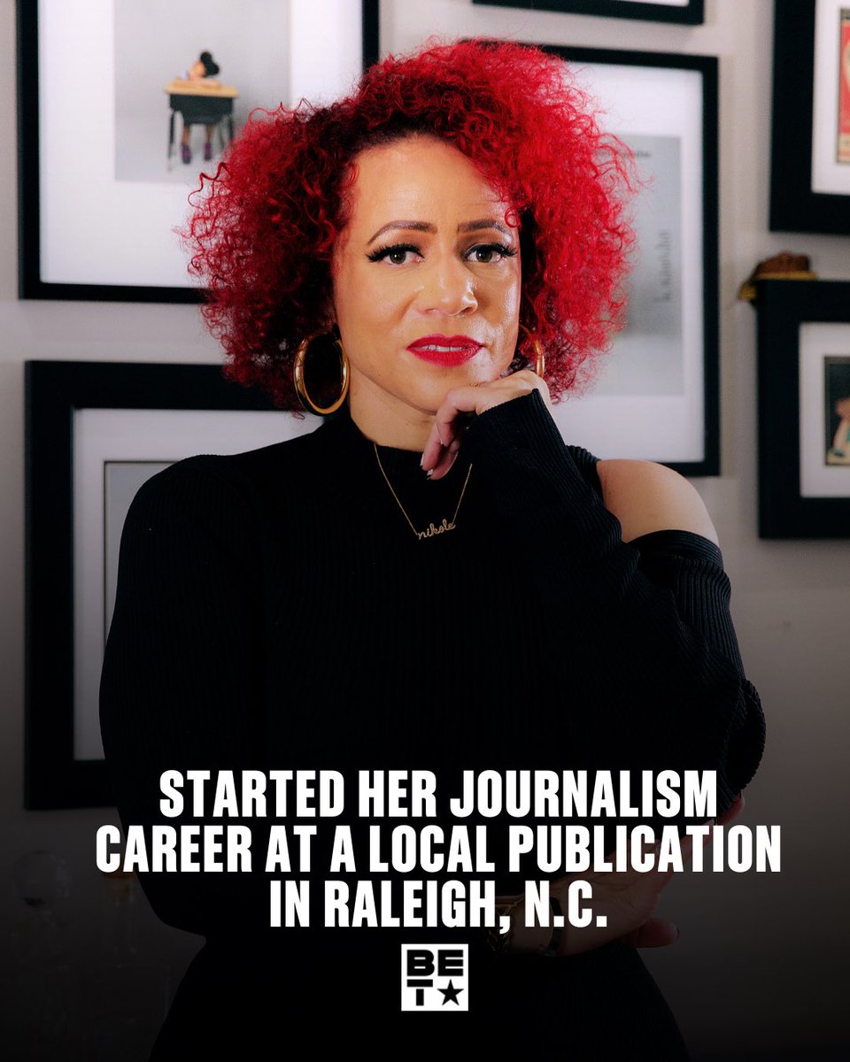 BET's tweet photo. From Waterloo, IA to a Hulu docuseries, @nhannahjones is out here making us proud.
Don’t miss her interview on the premiere of #AmericaInBlackBET tonight 10/9c! https://t.co/E1uRjIVM4J