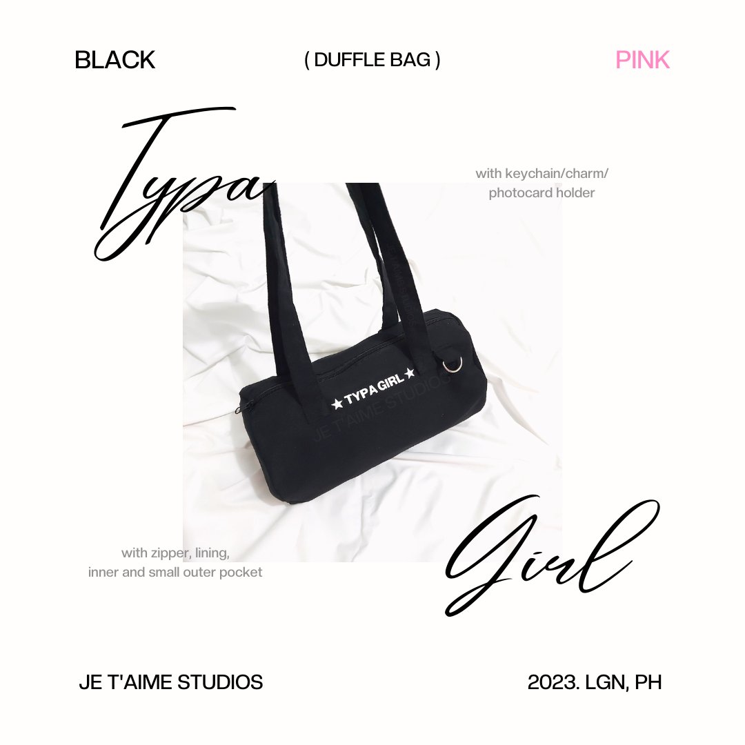 jetaimestudios's tweet photo. 𝘛𝘏𝘌𝘠 𝘈𝘙𝘌 𝘊𝘖𝘔𝘐𝘕𝘎 𝘐𝘕 𝘖𝘜𝘙 𝘈𝘙𝘌𝘈!
your new concert bag
#jetaimestudios
𝗳𝗶𝗿𝘀𝘁 duffle bag collection
𝗽𝗿𝗲-𝗼𝗿𝗱𝗲𝗿 𝟬𝟮.𝟮𝟮.𝟮𝟯
#BORNPINKinMNL https://t.co/sNBMkJ0BBU