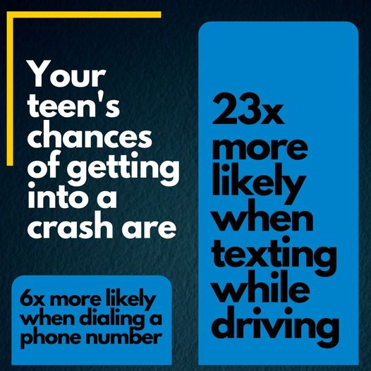 Be the broken record! Teens cannot hear this message enough. Do.👏 Not.👏 Use.👏 The.👏 Phone.👏 While.👏 Driving.👏 #TeenDriver  <a href="/NHTSAgov/">nhtsagov</a>