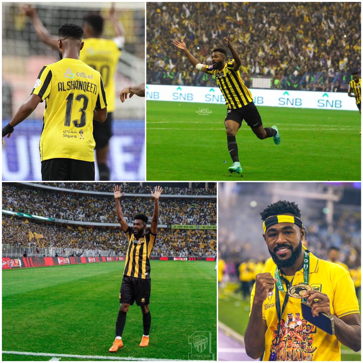 بما ان جمهور #الاتحاد عرف بالوفاء ويقدر ويدعم كل من يقدر شعار النادي ، مهند الشنقيطي محب ومخلص ومحترم ووفي لناديه يحتاج منا كل الحب والوفاء والدعوات ان يرجع اقوى وبـ اقرب وقت ان شاء الله ومن هذا الباب اقترح على جمهورنا الوفي بـ ترديد اسم مهند الشنقيطي "فالدقيقة (13)" دعمًا له💛🖤