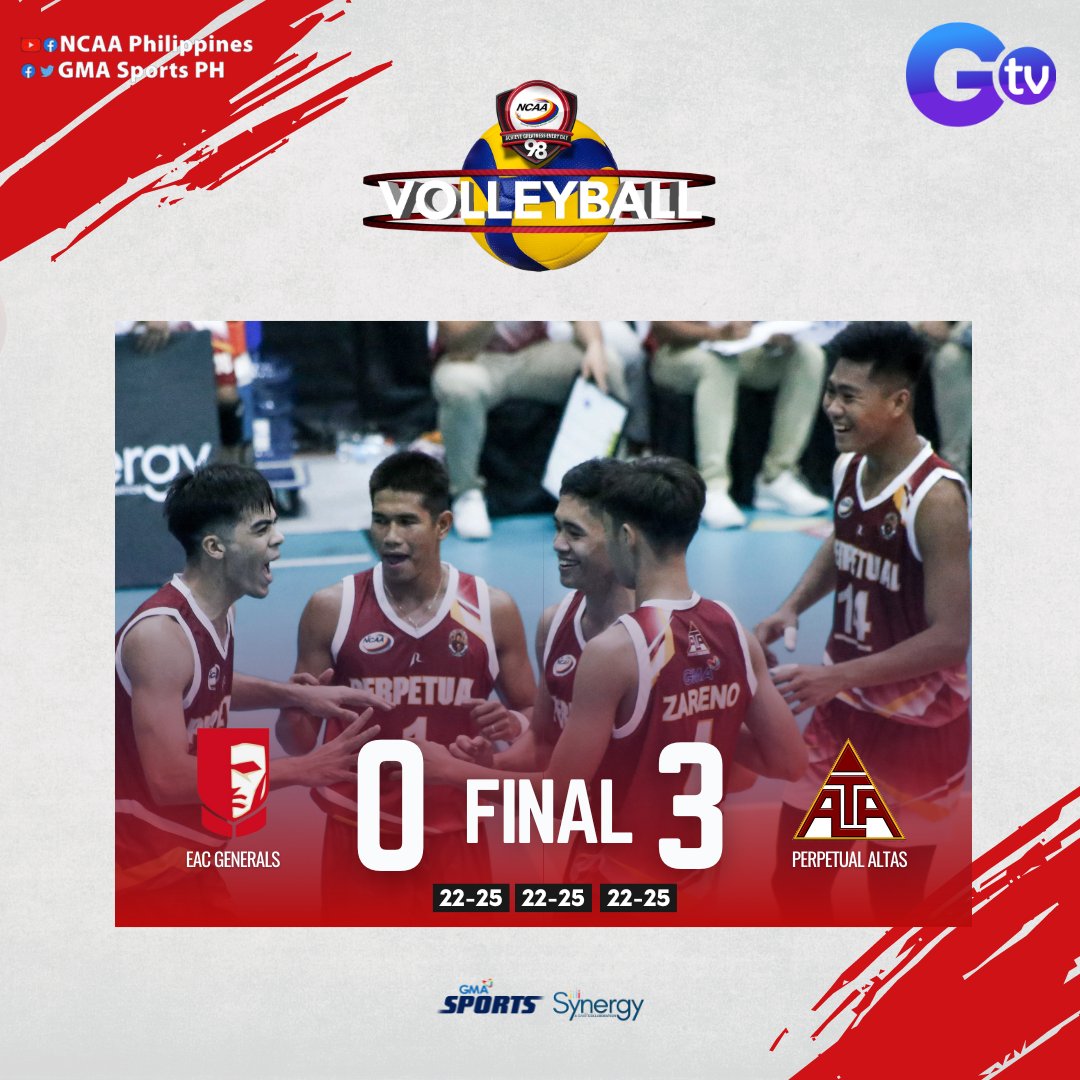 Perpetual opens its title defense with sweep of EAC! #NCAASeason98