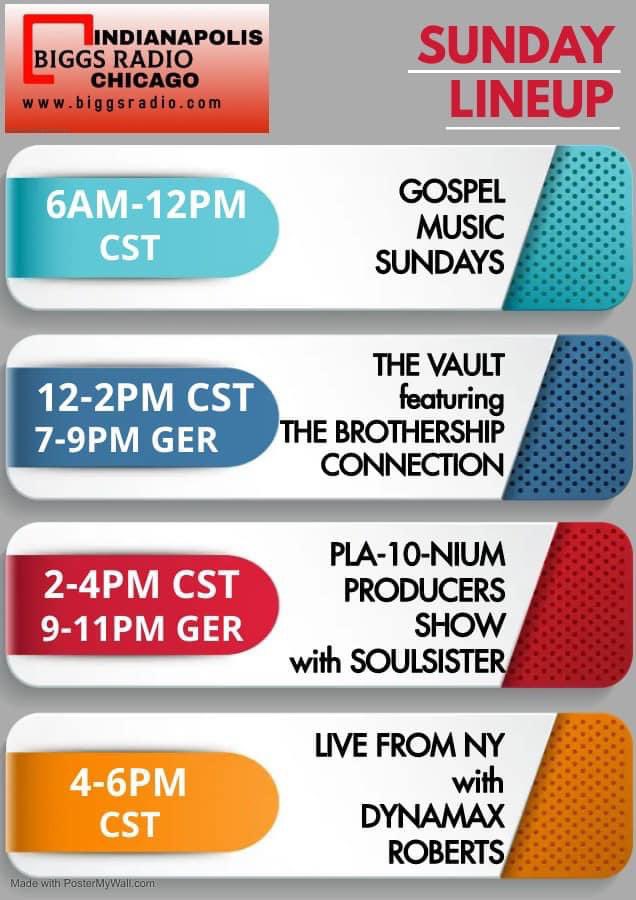 biggsradio's tweet photo. Biggs Radio Station WDLB-DB Indianapolis -WCHI Chicago has the #Sunday ⚡️⚡️ line up. #Gospel followed by #International shows from #Germany & The best in #hiphop with Live From New York @Germany
#biggsradiostation #BiggsRadio #steadygroove #tannisoulsister #tanniburke https://t.co/jugQ1HuQkx