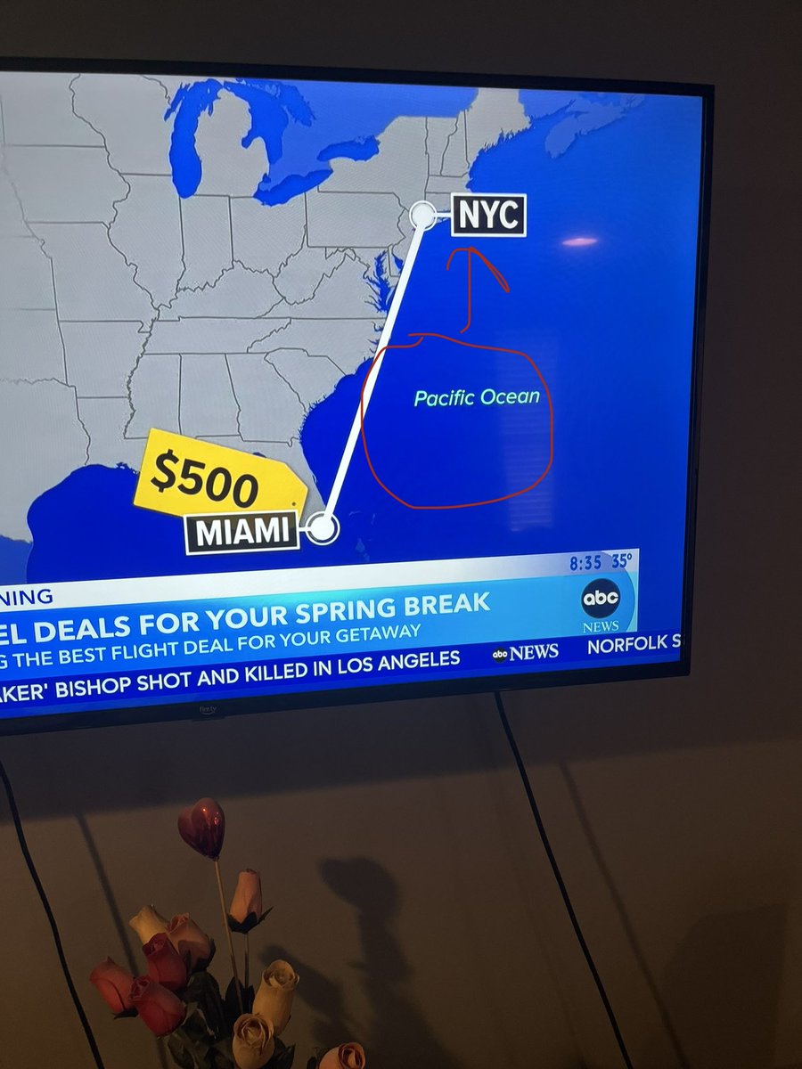 blgoconnor's tweet photo. @GMA did no one take geography class????? https://t.co/0XN1Yb6I8u