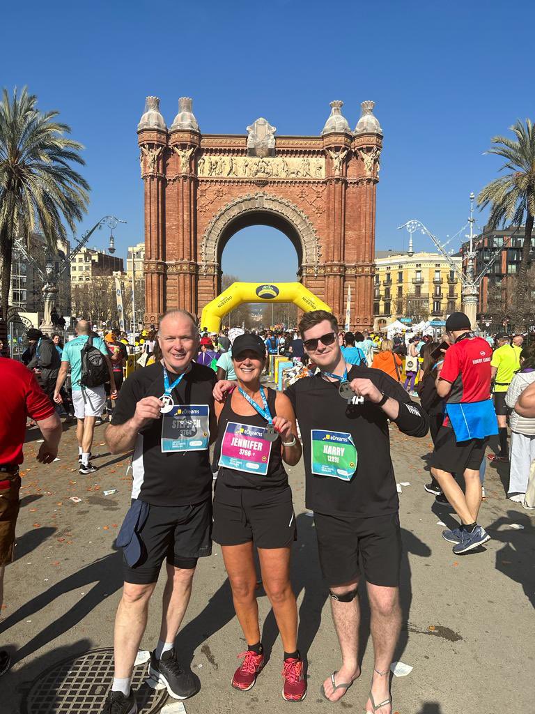 Stephen Dobbs (@stephendobbs4) on Twitter photo Barcelona 1/2 marathon completed - bit of a shock as not expecting it to be so warm(18C) Great to do it alongside <a href="/jennyhalldobbs/">Jenny Dobbs</a> & <a href="/HarryDobbs1/">Harry Dobbs</a> Barcelona 1/2 marathon completed - bit of a shock as not expecting it to be so warm(18C) Great to do it alongside <a href="/jennyhalldobbs/">Jenny Dobbs</a> & <a href="/HarryDobbs1/">Harry Dobbs</a>