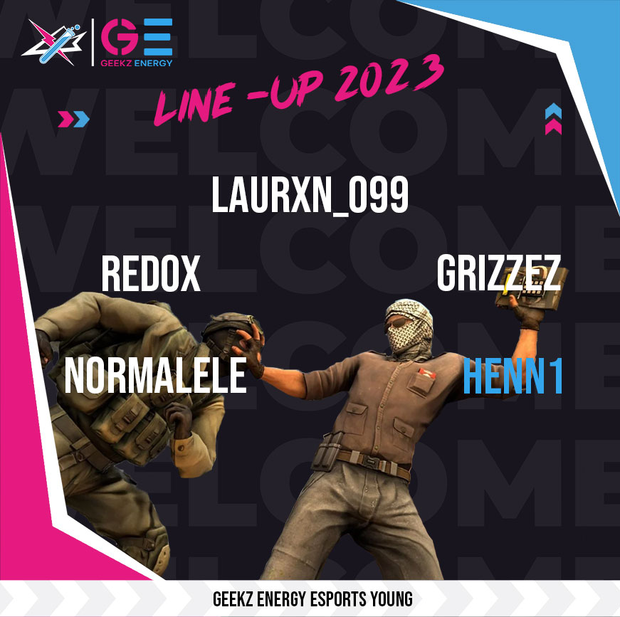 Hiermit können wir auch unser deutsches Academy Team für diese Saison vorstellen:

⚡️YOUNG GEEKZ 2023 ⚡️

<a href="/normaleleCSGO/">srrrrrrrbababa</a> 
<a href="/laurxn099/">Laurin</a> 
<a href="/GrizzeZ_2000/">GrizzeZ</a> 
<a href="/Hennicsgo/">Henni</a> 
<a href="/Motion_Fakii/">Redox</a> 

#geekzgaming #beageek #HUMMELSPORT #onegaming