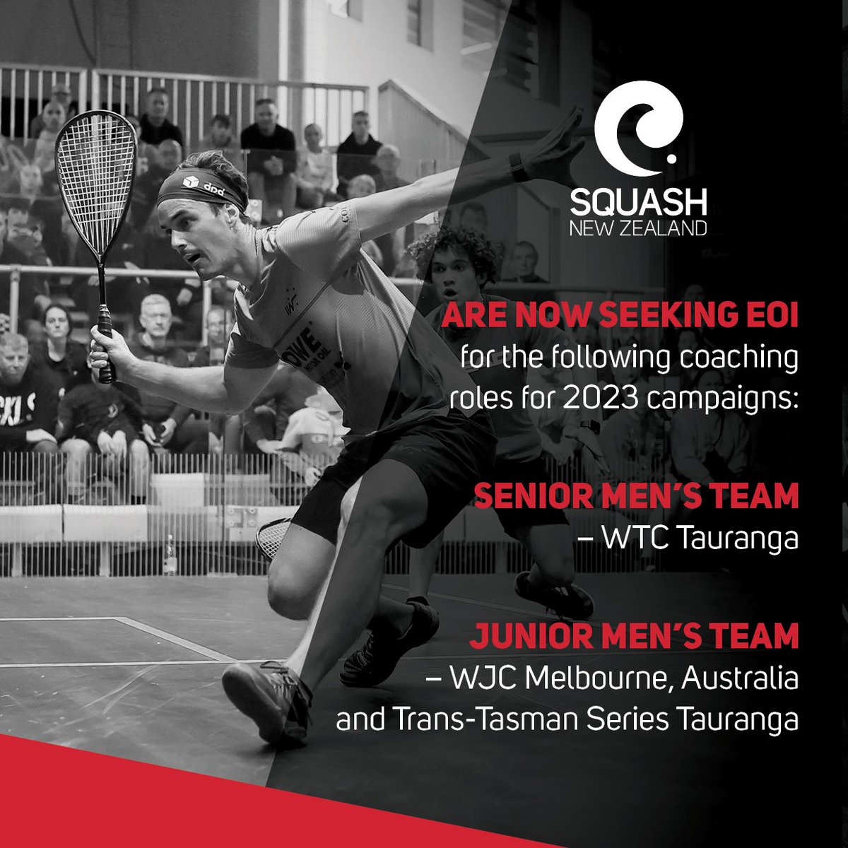 💼 Incredible opportunities at @squashnz right now - including the senior coaching position for the WSF Men's World Team Championship! 

Apply/Find out more: bit.ly/3xA6rjr

#JobsInSport