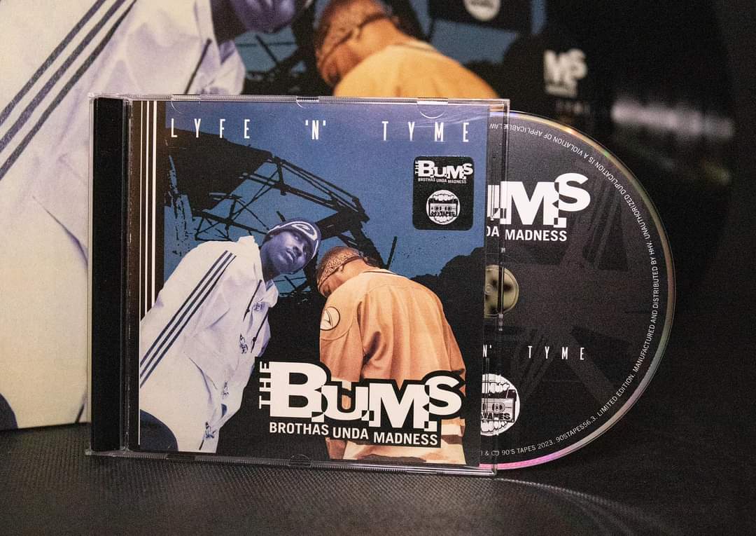 PhatPhillie's tweet photo. Another passion project i help put together for the incredible @90S_TAPES imprint. The B.U.M.S. from Cali @Dwyze55Dwyze &amp; @EvocalistTheRaw originally dropped in 1995 overseen by #SwayandKingTech &amp; now reissued for the 1st time on 2LP, CD &amp; Tape via #90sTapes &amp; @hhvrecords 🔥 https://t.co/zoXx6aEM71