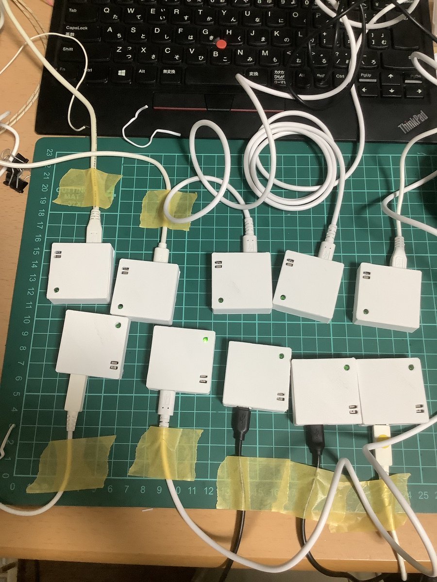 NoRITEC's tweet photo. #環境センサー　#esp8266 #espnow #nodered #nlabo #iot
一通りできたので　テスト中
今晩測って　機差の補正しよう
ただ　思いの外　esp8266の熱量が多いかもしれん(苦笑) https://t.co/M2Q3hD6EgU