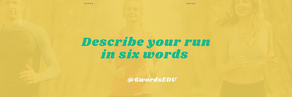 In 6 words or less, describe your weekend run. 🏃‍♂️👇📢 #senditin6

Tag 6 teachers, Follow + RT if you can 😀

#fitleaders #EMRC #teacherswhorun #teachersrunclub #ukrunchat #teacher #educator