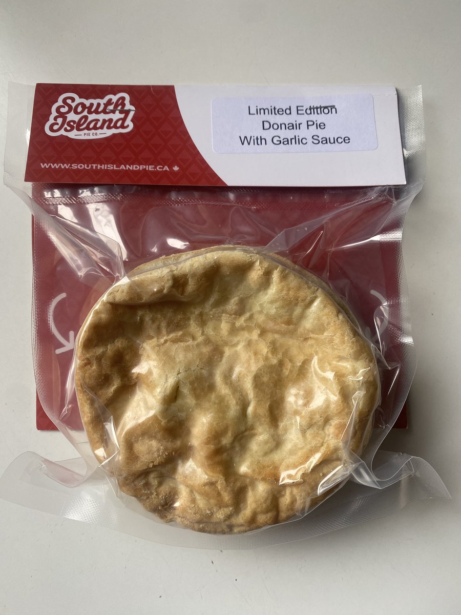 Manifesting an Oiler victory by having a breakfast <a href="/SouthIslandPie/">South Island Pie Co.</a> Donair meat pie!