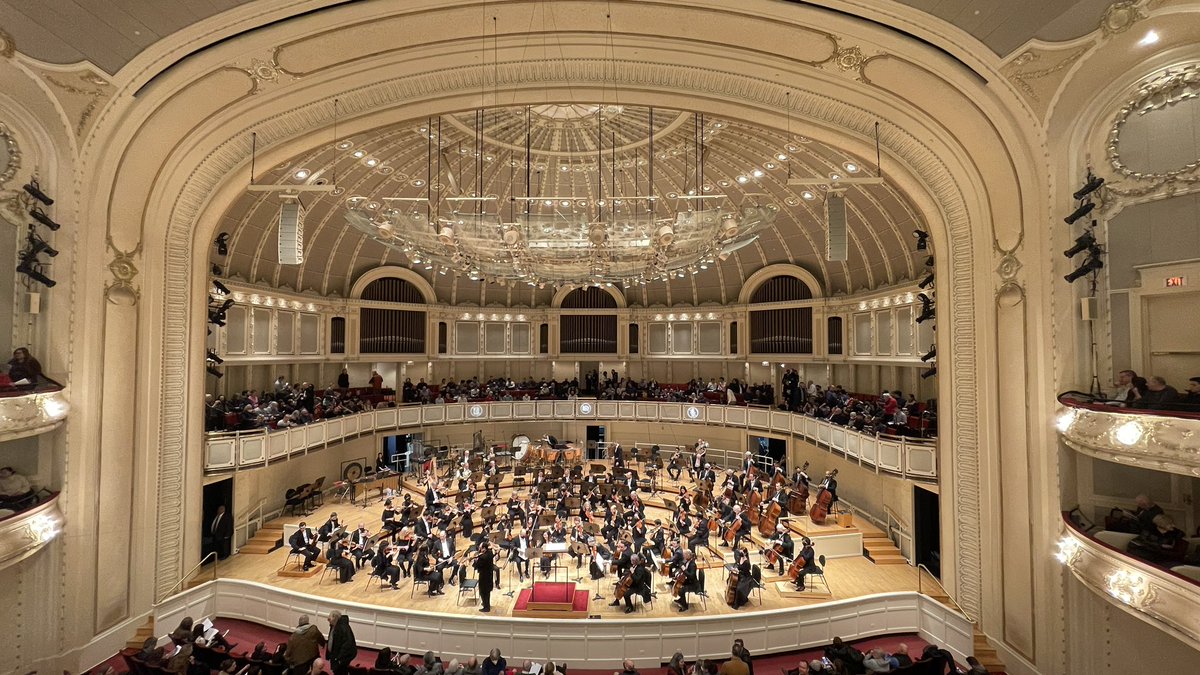 On the trip to <a href="/chicagosymphony/">Chicago Symphony Orchestra</a>, President Jacob Thomas and Former Vice President Larysa Matiukha were able to meet Peruvian composer @jlopezbellido! His work, Aino, received a seeming 8 minute standing ovation after being conducted by whom it’s dedicated to, <a href="/klausmakela/">Klaus Mäkelä</a>.