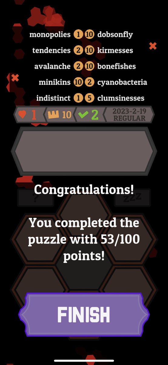 Pablololo12's tweet photo. 53 points today in #lexagons 100 in swag @skylegames https://t.co/gophPxSDKz