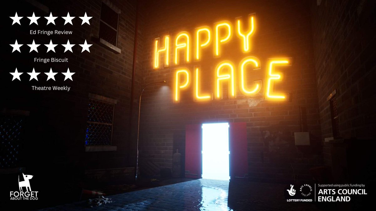 ForgetTheDog's tweet photo. We can now officially say our 3rd show Happy Place is @ace_national funded!! 🥳 Massive thank you for helping us get this big, bonkers show out there 🔥

Also huge thanks to @HGtheatre for supporting this shows development &amp; being our second home 💘

Tour dates coming soon... 😎 https://t.co/dHVEOA4lJg