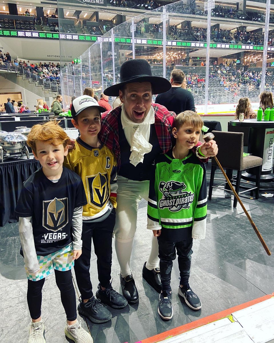 RBC_Heritage's tweet photo. Thank you 🙌 to all of those who came out to support golf night at #ghostpirates and watch them skate to a 4-2 victory last night 👻🏴‍☠️ 

It was a night to be remembered! 👏 https://t.co/aYgCKeQkh2