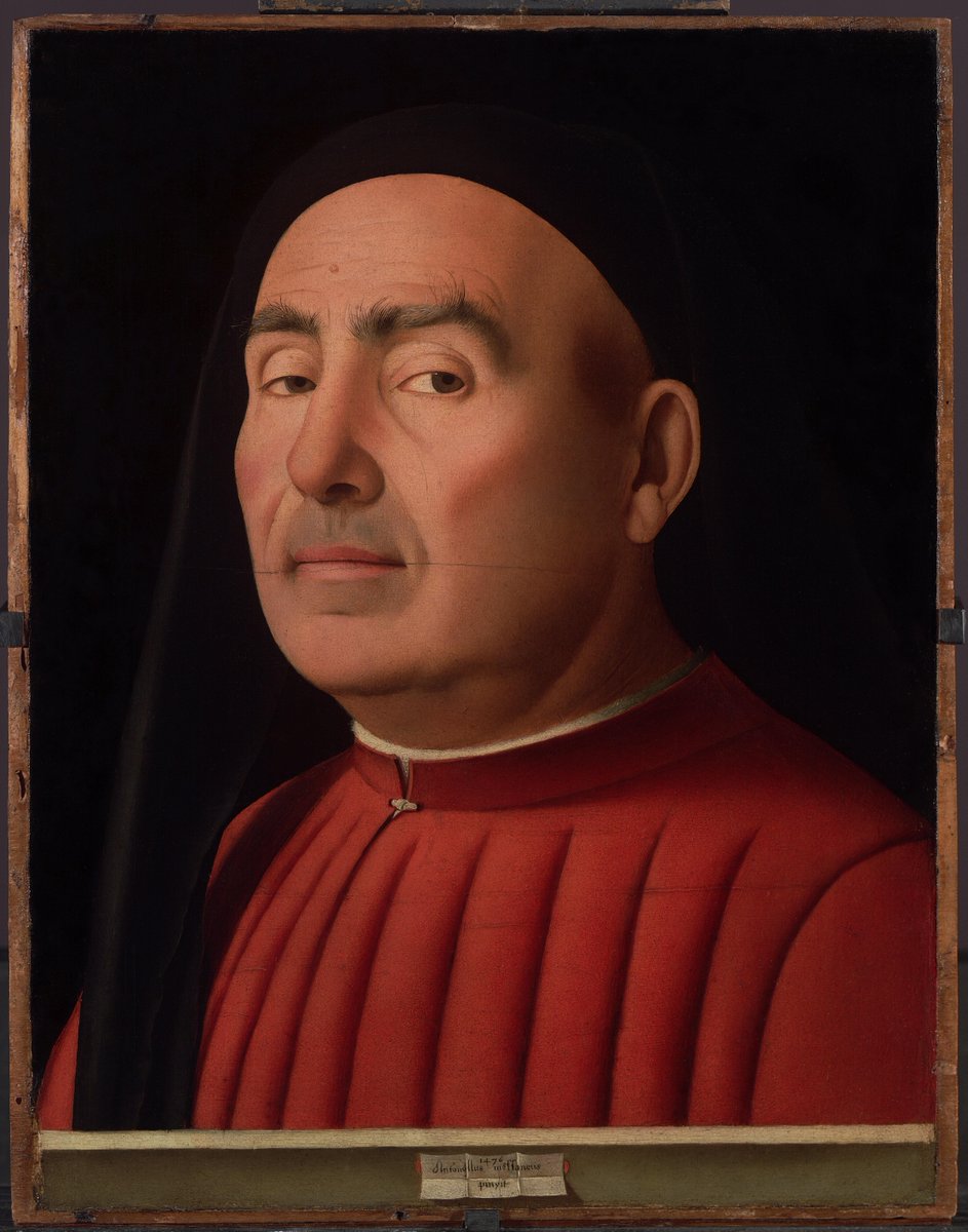 Antonello da Messina, an Italian painter from Messina, active during the Early Italian Renaissance, was born #OnThisDay in 1430.

Portrait of a Man
🎨 #AntonellodaMessina
📅 1476
🏛️ @palazzomadamato