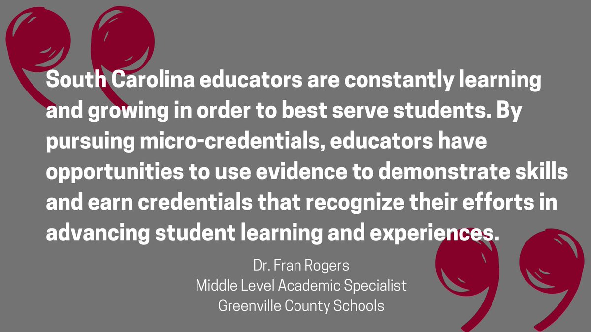 Carolina_CrED's tweet photo. Our team develops #microcredentials for SC learners and leaders by SC learners and leaders. #PartnerswithPurpose
@UofSCEducation https://t.co/0pODIPA9Xg