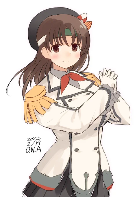 上機嫌な千代田#艦これ版深夜の真剣お絵描き60分一本勝負#艦これ版真剣お絵描き60分一本勝負_20230219 