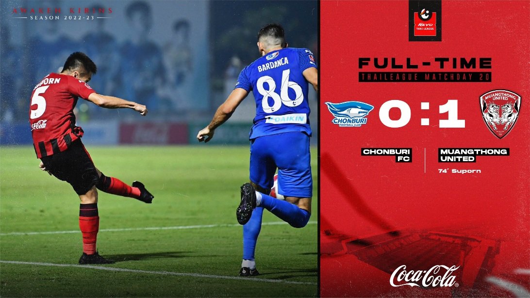 MuangthongUtd's tweet photo. Suporn's goal, at minute 7️⃣4️⃣, assisted by Poramet while down to 🔟, was the highlight of a solid team performance. 
#mtutd 
#thisisfootball https://t.co/w4vG4Oitqr
