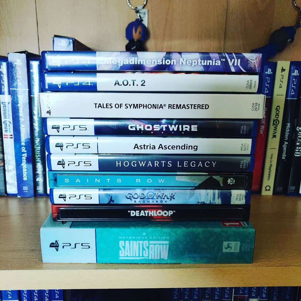 Nobodies1986's tweet photo. What's the Last game you picked up?
.
These are the most recent games I've brought. Managed to get God of War, Saints Row and Deathloop all from a lady off #facebook for £40. Which I thought was a steal. 

Currently in-between Hogwarts Legacy and Tales of Symphonia at the mo… https://t.co/xlqexcnsfM