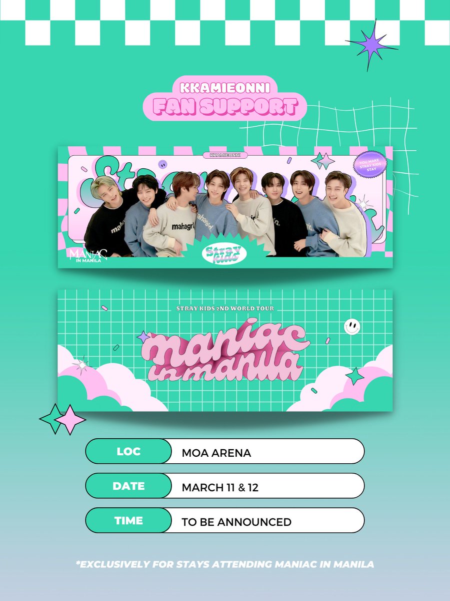 👬 — OT8 fanmade banner freebie giveaway by kkamieonni

🗓️ March 11-12, 2023
🚩 MOA Arena
- exact time and location: tba

RULES:
- like &amp; rt 
- mbf

#SKZinMNL2023 #MANIACinMANILA <a href="/Stray_Kids/">Stray Kids</a>