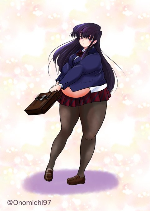 2月おにく週間、2月19日=太・ぎゅうの日なのでコミュニケーションの苦手なこみさんにしては自己主張の強い体型な絵 