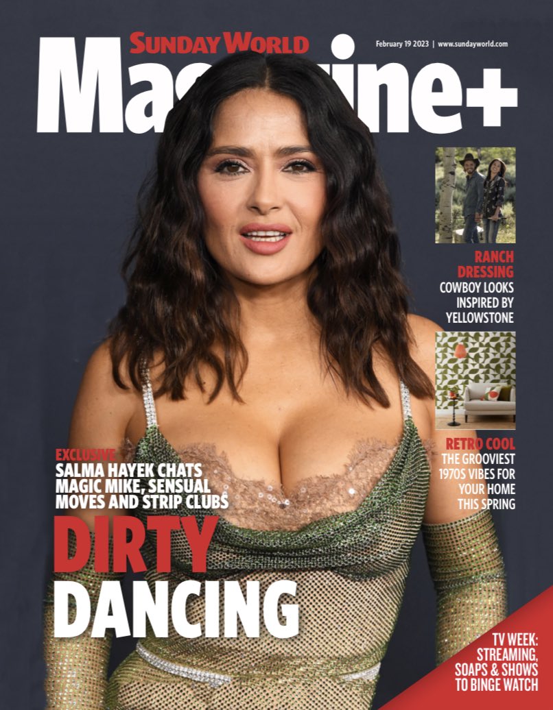 🔥Nobody puts Salma in the corner! The star of #MagicMikesLastDance chats finding a “kindred spirit” in Channing Tatum and dancing like nobody’s watching in today’s 𝗠𝗮𝗴𝗮𝘇𝗶𝗻𝗲+; plus, the best of cowboy chic; and retro ‘70s vibes for your home 🤠🕺🏻#mikedrop #yeehaw