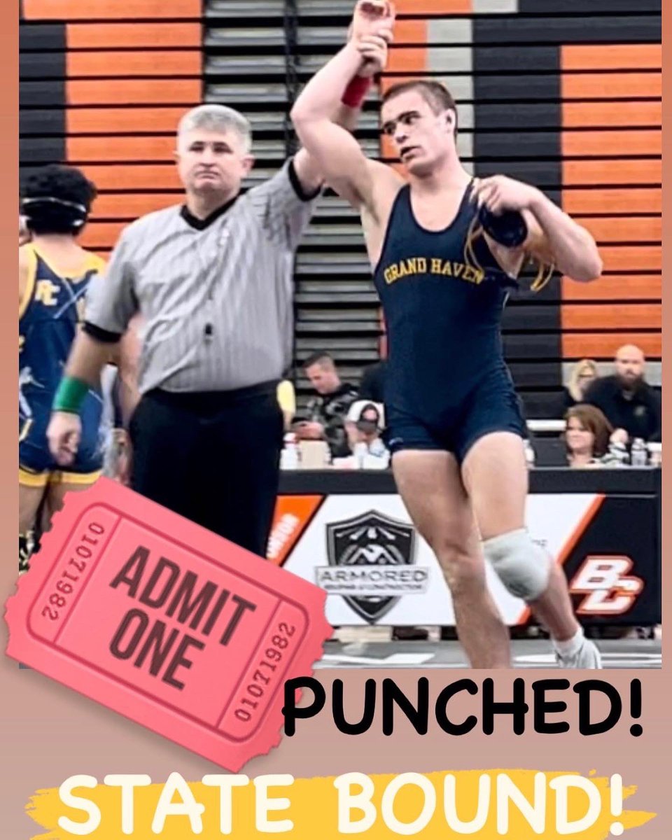 tracylnwilson's tweet photo. 🤼MHSAA Regional action with a 🎟️ punched for State. The final dance of his HS Career. We will savor every minute as he continues ‘The Mission’.🤼
💙Let’s Go Bucs!💛
#StateBound
#Gratitude
#Grit
#Purpose
#AllIn
#ChipCheck
#BuccaneerWrestling https://t.co/yrQIZQESKh