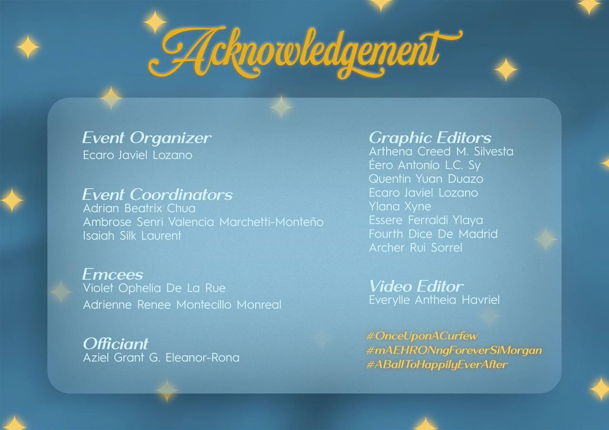 ͏
͏ ͏
͏ ͏
            AEHLÉNNE    𓆸    THE  CLOCK
            STRIKES         TO         FOREVER 

            ⟡  ACKNOWLEDGEMENT .ᐟ  ⟡
͏ ͏
͏ ͏