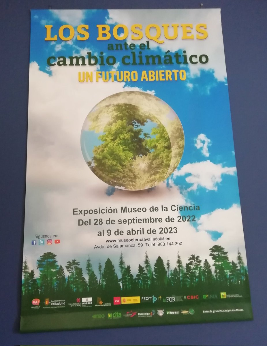 InForestMed's tweet photo. Muy grata sorpresa en el Museo de la Ciencia en Valladolid.
Magnífica, interactiva y rigurosa exposición.
"Los bosques ante el cambio climático. Un futuro abierto"
#CienciaForestal
#MuseoDeLaCiencia
@YoungForesters
@UVa_es
@CSIC
@INIA_es
@Fuego_lab
@InfoFBYCC
@naturalezacyl https://t.co/5Yd3gcviz4