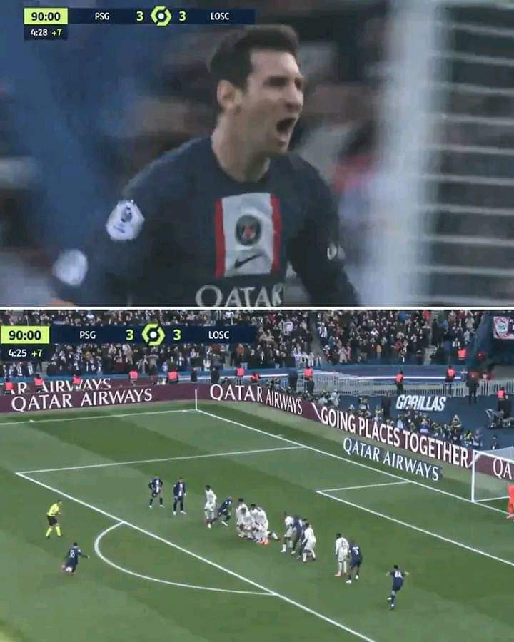 Leo Messi scored the game-winning free-kick in the 95th minute for PSG 🔥🔥

🐐 things
#footballchallenge #Messi𓃵