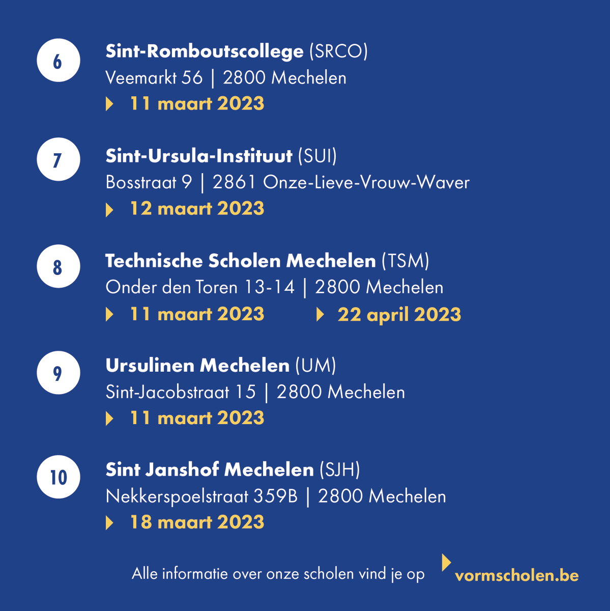 VORMscholen's tweet photo. 12 jaar ! Voor wie nog niet de kans kreeg of meer informatie wil, kom zeker langs tijdens de infodagen.
Schrijf je tijdig in.
 🏫4 maart - 11 maart - 12 maart - 18 maart
VORM I Katholieke scholen Regio Mechelen
Ons studieaanbod: https://t.co/lhr8fG2WCF https://t.co/y71jK2p2nB