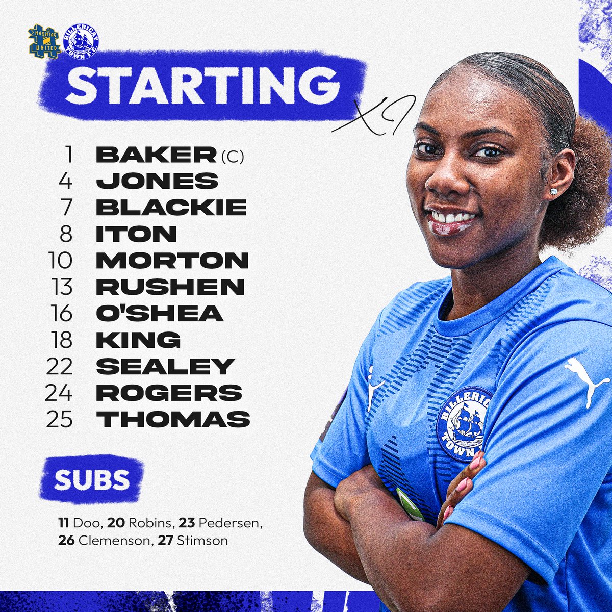 𝙏𝙀𝘼𝙈 𝙉𝙀𝙒𝙎👕

Big news before KO as we welcome back former Blue Paige Clemenson and Kerry Stimson who comes out of retirement and makes the bench today! 🔵

Welcome back 🙌