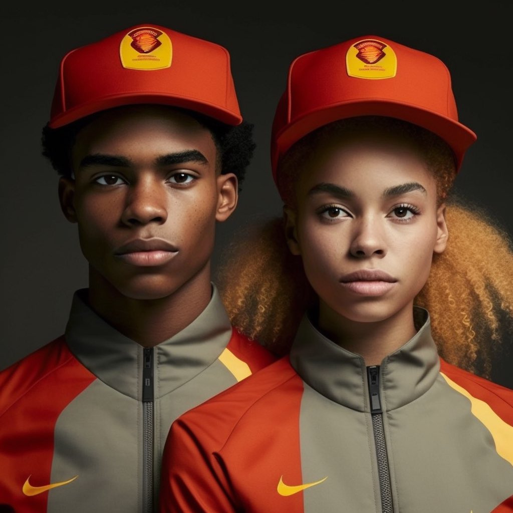 seasdesign's tweet photo. We asked #AI to create a brand collaboration between @McDonalds and @Nike and these were the results! #branding #brandcollab #aidesign https://t.co/NeMJyctm7Y