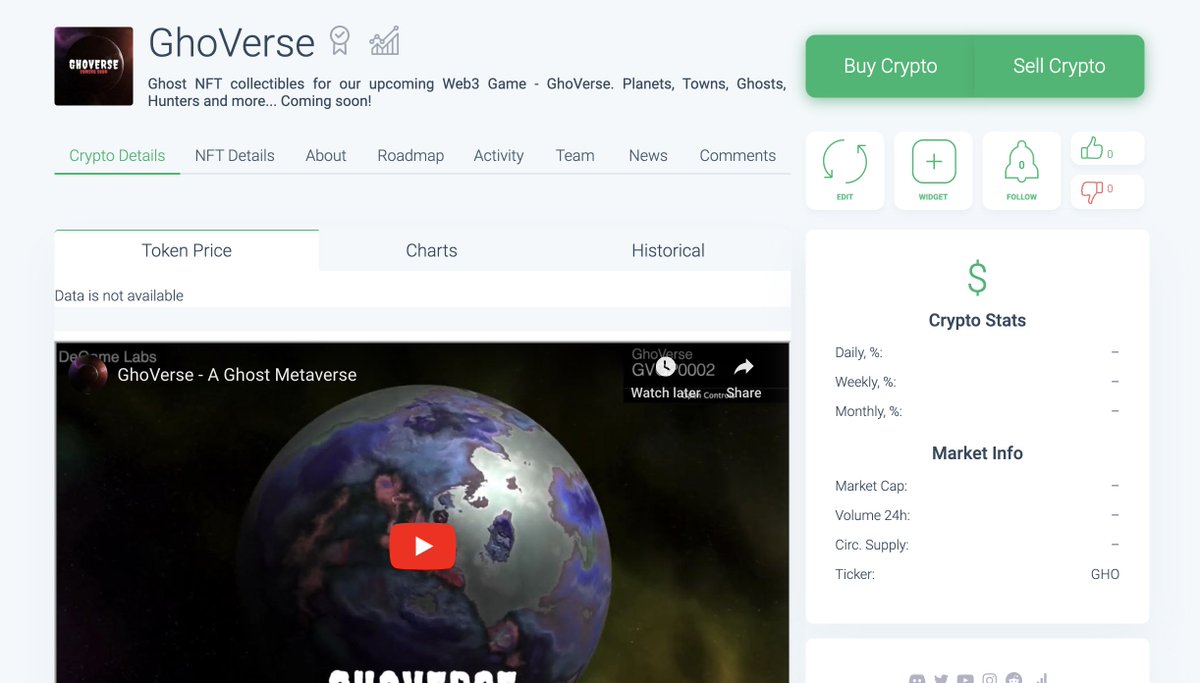 While our demo date is approaching, our GHO Token ICO is also coming. Please stay tuned...
#Metaverse #NFT #PolygonNFT #NFTWhitelist 

icoholder.com/en/ghoverse-10…