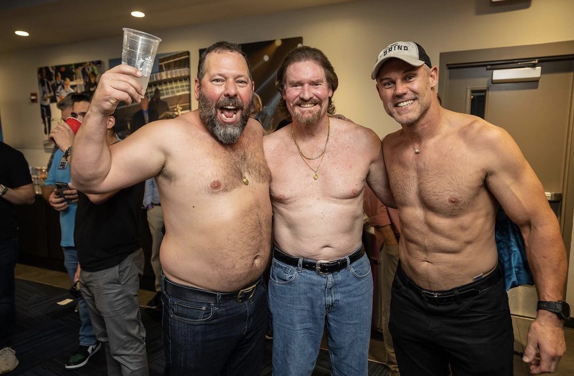 KFCBarstool's tweet photo. Kreischer. 
Boggs.
Alstott. 

Almost impossible to fit more Man into a picture than this. https://t.co/iZJg4FRlj8