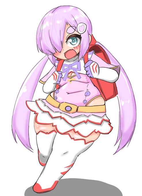 小学生シャーリーちゃんを描き直してみたぞ!!一枚目、新規二枚目、旧作 